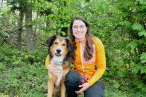Frau mit Hund