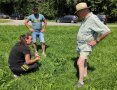 3 Personen auf einer Wiese